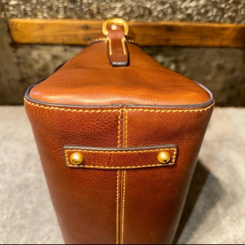 Dooney & Bourke Cameron Satchel with Strap in Chestnut - Picture 6 of 12
